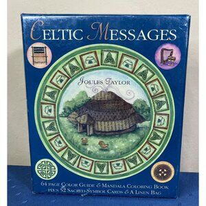 CELTIC MESSAGES Joules Taylor 64 Page Guide ~ Mandala Coloring Book ~ 52 Cards